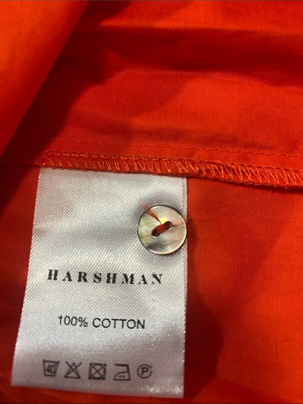 Harshman Tie-Neck Tiered Mini Dress in Vibrant Orange Size S 100% Cotton - Picture 10 of 16